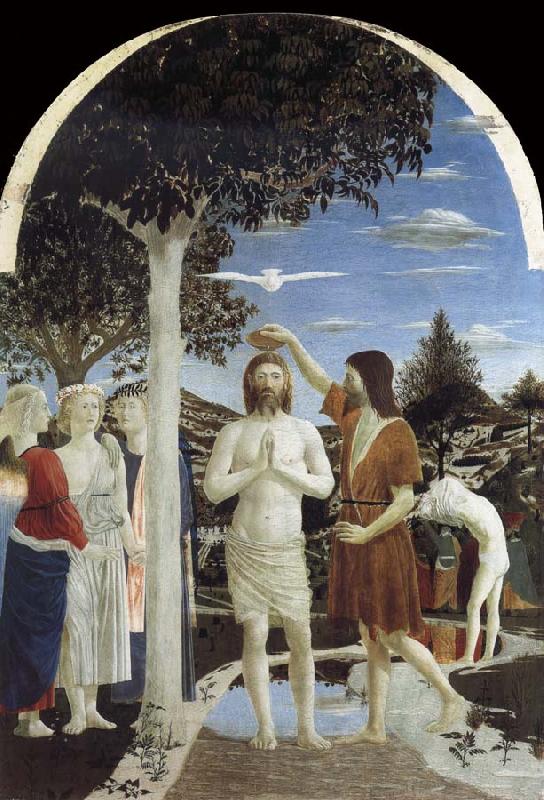 Piero della Francesca THe Baptism of Christ oil painting picture